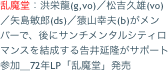 乱魔堂：洪栄龍(g,vo)／松吉久雄(vo)／矢島敏郎(ds)／猿山幸夫(b)がメンバーで、後にサンチメンタルシティロマンスを結成する告井延隆がサポート参加＿